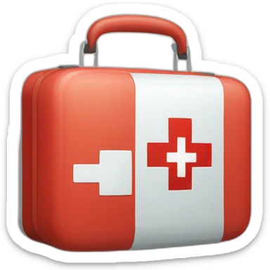 first aid kit language learning sticker