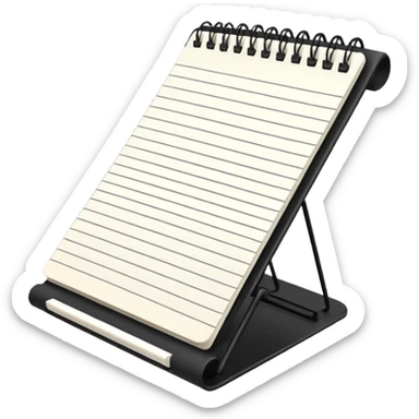 music notebook with stand sticker