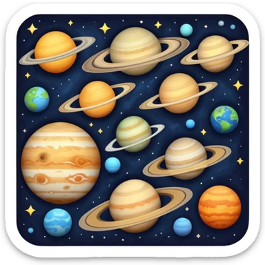 Aline all the planets in a straight line 8 only sticker