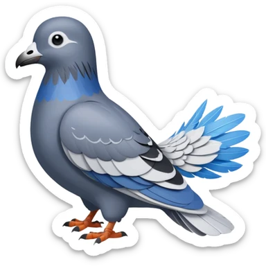 pigeon with Roblox logo sticker