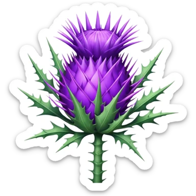 um emoji de cardo a flor sticker