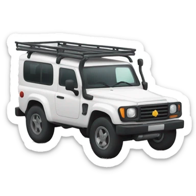 White 4x4 sticker
