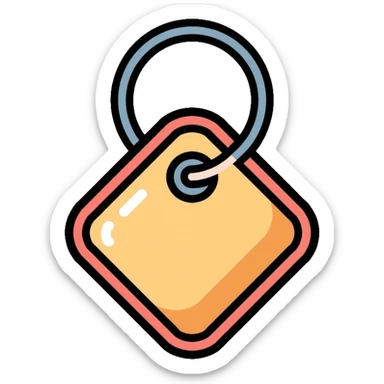 classic vintage hotel room key with diamond-shaped tag sticker