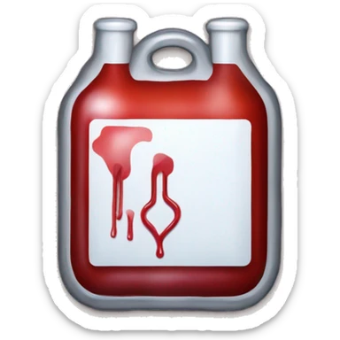 Transfusion blood bag o negative sticker