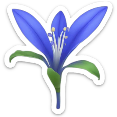 Flor azul sticker