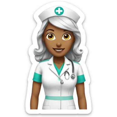 beautiful nurse sticker