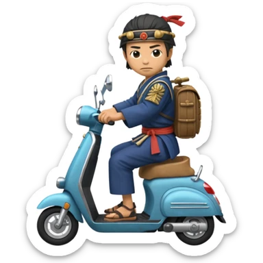 samurai drive scooter sticker