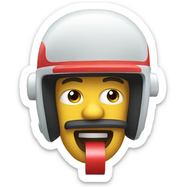 Pez con casco sticker