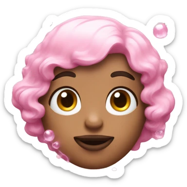 bubbles and sparkles with a pink hue sticker