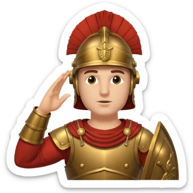 an ancient roman republic soldier saluting sticker