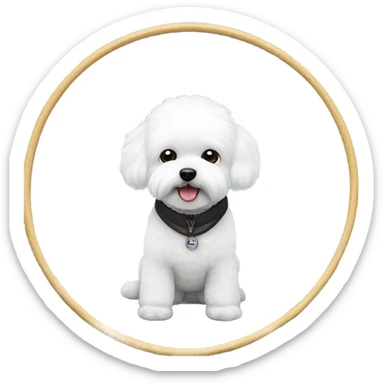 A world traveler Bichon Frise sticker