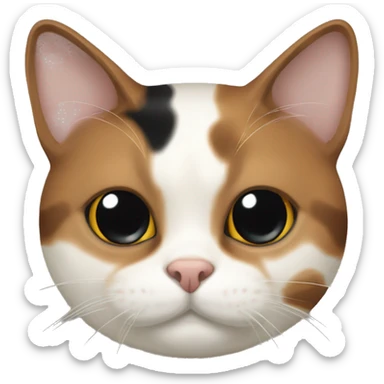 Cabeza de gato gorda calico sticker