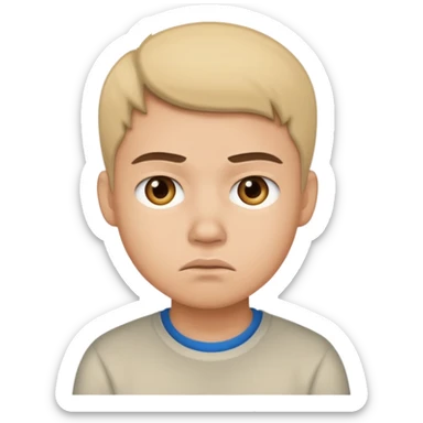 college student with annoyed face sticker