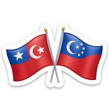 Emoji of half flag of philippines and turkey sticker