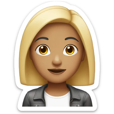 Girl with black bob sticker