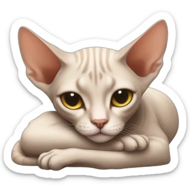 sphinx cat sleep sticker