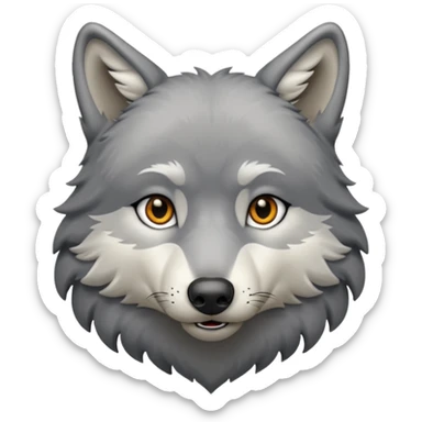 Lobo gris mandando beso sticker