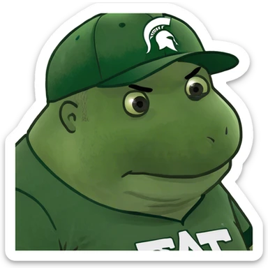 Fat Michigan state fan sticker