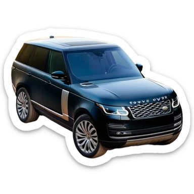 Range Rover (2022) – cinematic-realistic Range Rover, its elegant black body gleaming under the soft light of dawn as it glides effortlessly across rugged terrain. The powerful V8 engine hums as it conquers rocky hills and dense forests, blending luxury with off-road prowess. Inside, the cabin is an oasis of comfort, showcasing leather, wood, and the latest technology in a seamless, sophisticated design. sticker