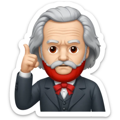 karl marx thumbs down sticker