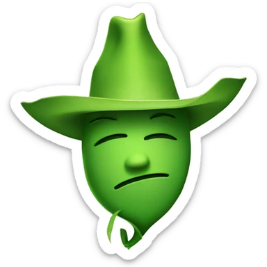 weed leaf with a cowboy hat sticker