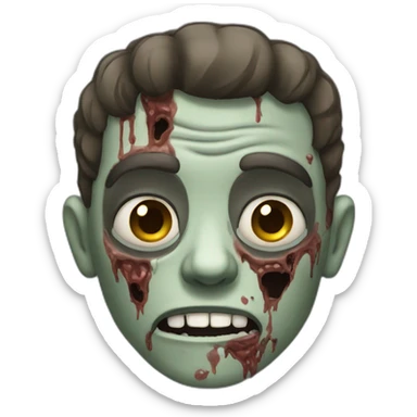 Half zombie sticker