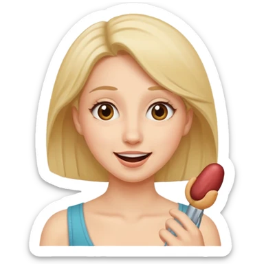 Woman suggesting a man has a small dick  sticker