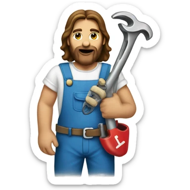 Jesus Christ plumber wrench sticker