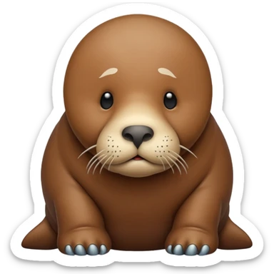 walrus pup sticker