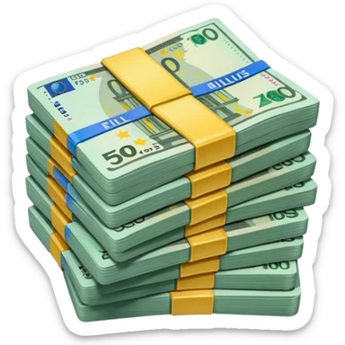 euro bills sticker
