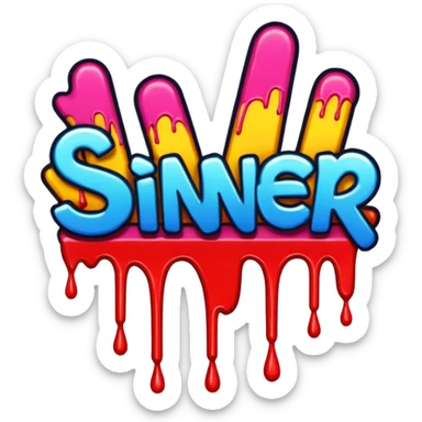 Animated Word Sinner sticker