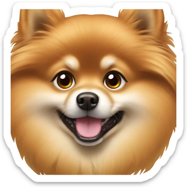 Light brown orangish Pomeranian  sticker