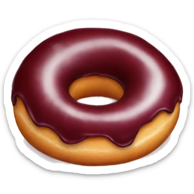 Burgundy donut one  sticker