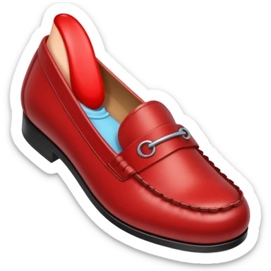 swollen foot inside a loafer that is too small, tight, painful for the foot  sticker