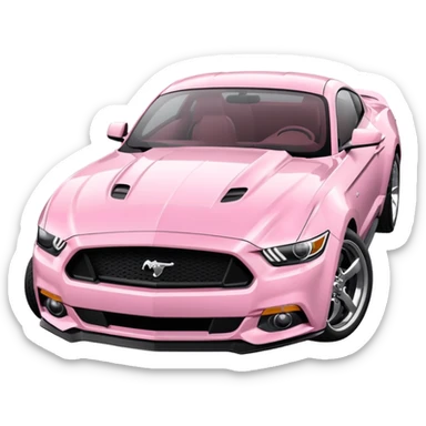 Light pink mustang sports car sticker