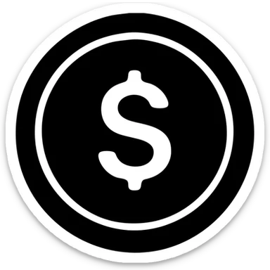 a silver coin, flat icon style, minimal, silver color, no text sticker