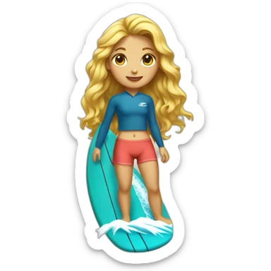 Surf girl sticker