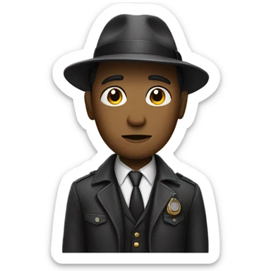 detective in stylish attire sticker