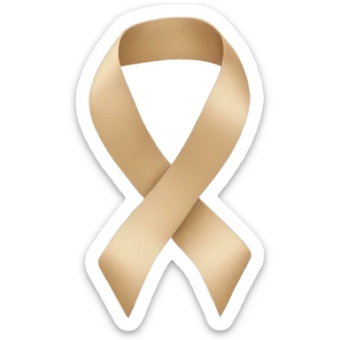 Beige ribbon sticker
