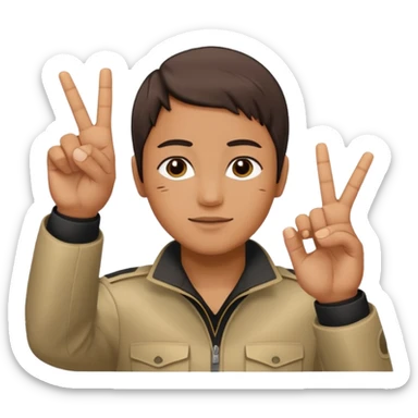 yellow hand doing the three fingers up salute from the hunger games sticker