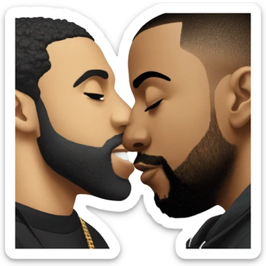 Drake kissing Kendrick Lamar  sticker