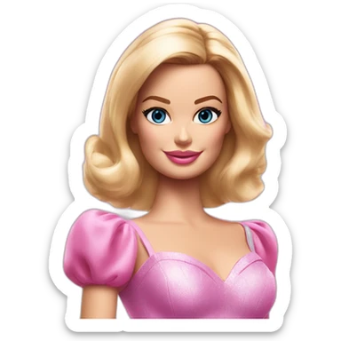 margot robbie as barbie sticker