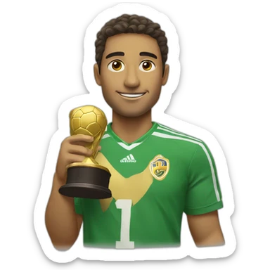 Una tortuga con una copa de oro campeona  sticker