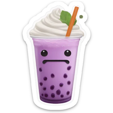 taro boba tea sticker