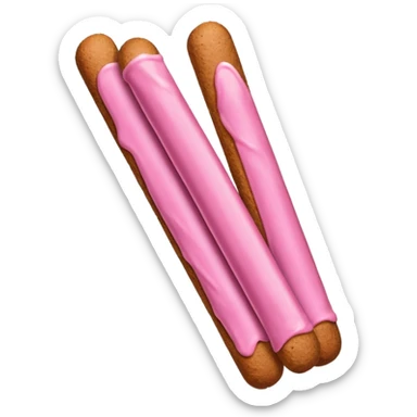 brown bread sticks with pink coating 75% of the body sticker