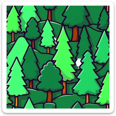 forest hunters typography sticker