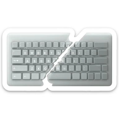 split keyboard sticker