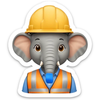 Contractor elephant  sticker
