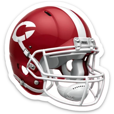 college football player helmets dark red  sticker