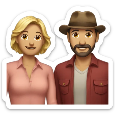 pareja de hombres sticker